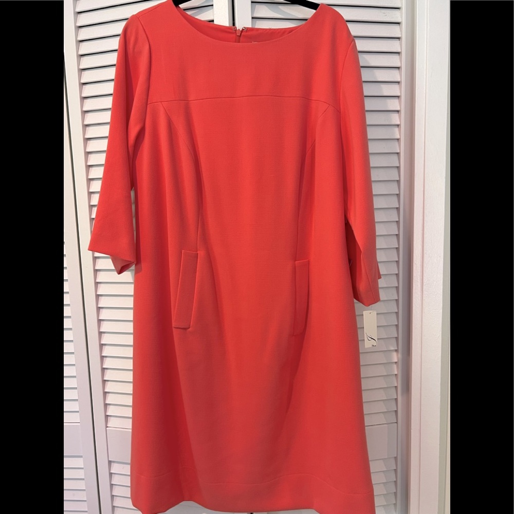 NWT Coral Size 16W Eliza J Dress with Front Pockets